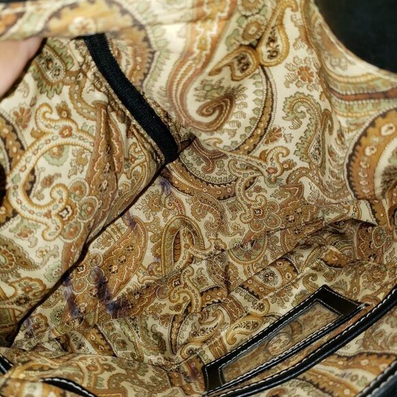 Vintage 90s Nine West Small Canvas Backpack Purse Black Gray - Picture 9 of 15